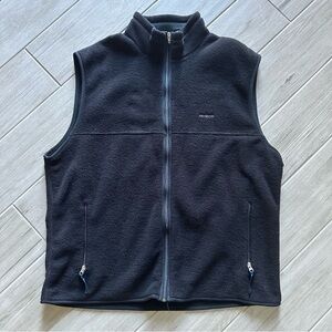Patagonia Fleece Vest Vtg Synchilla Jacket Full Zip Black USA Made Men's XXL